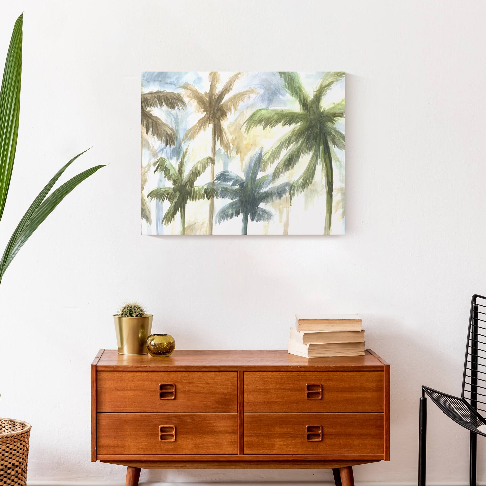 Sunrise Palm Trees Canvas Wall Art